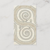 Celtic Swirls Elegant Abstract Letter S Pattern Visitekaartje (Achterkant)