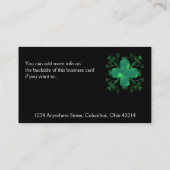 Celtic Swirls Glass Green Design Visitekaartje (Achterkant)