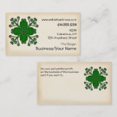 Celtic Swirls Irish Green Design : Visitekaartje (Voorkant / Achterkant)