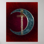 Celtic Sword and Moon Poster (Voorkant)