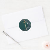 Celtic Sword and Moon Ronde Sticker (Envelop)