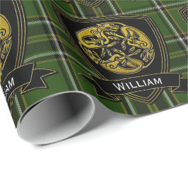 Celtic Symbol Irish Tartan Cadeaupapier