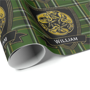 Celtic Symbol Irish Tartan Cadeaupapier