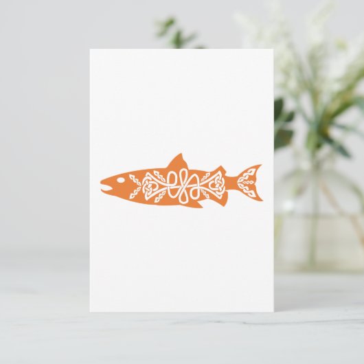 Celtic Symbol Salmon Salmons Fish Ocean Gift Idea Save The Date (Staand voorkant)