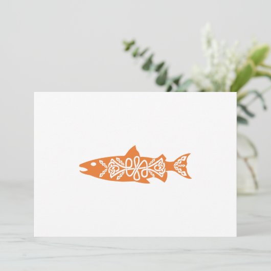 Celtic Symbol Salmon Salmons Fish Ocean Gift Idea Save The Date (Staand voorkant)