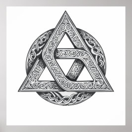 Celtic symbol, trinity knot poster
