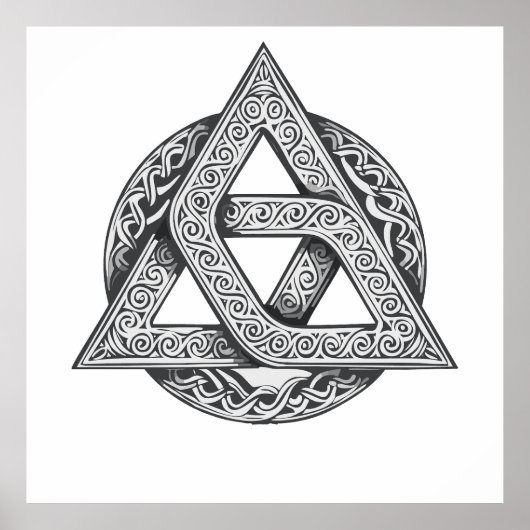 Celtic symbol, trinity knot poster (Voorkant)