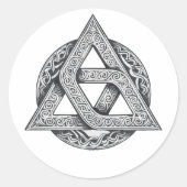 Celtic symbol, trinity knot ronde sticker (Voorkant)