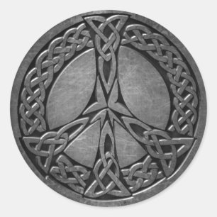Celtic Symbool 5 sticker, 3 inch (vel van 6 inch) Ronde Sticker