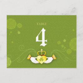Celtic Thleed Wedding Table Number Kaart