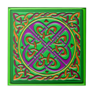Celtic tile green tegeltje
