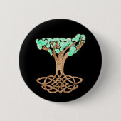 Celtic Tree Button-Pin Ronde Button 5,7 Cm (Voorkant)