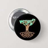 Celtic Tree Button-Pin Ronde Button 5,7 Cm (Voorkant /achterkant)