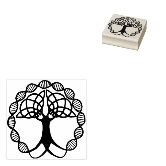 celtic tree of life art stamp rubberstempel (Gestempeld)