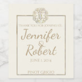 Celtic Tree of Life Gold Thistle Wijnlabel Wijn Etiket (Enkel label)