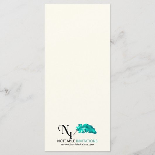 Celtic Tree of Life Gold Wedding Menu (Achterkant)