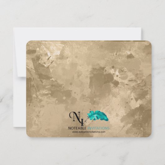 Celtic Tree of Life Gold Wedding Save the Date (Achterkant)