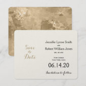 Celtic Tree of Life Gold Wedding Save the Date (Voorkant / Achterkant)