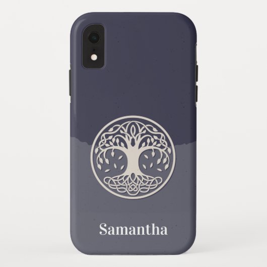 Celtic Tree of Life met naam Case-Mate iPhone Case (Achterkant)
