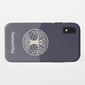 Celtic Tree of Life met naam Case-Mate iPhone Case (Achterkant (horizontaal))