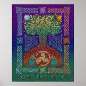 Celtic Tree of Life Poster Print (Voorkant)