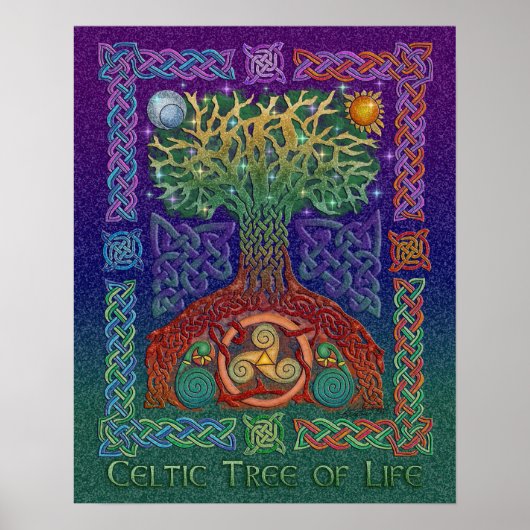 Celtic Tree of Life Poster Print (Voorkant)