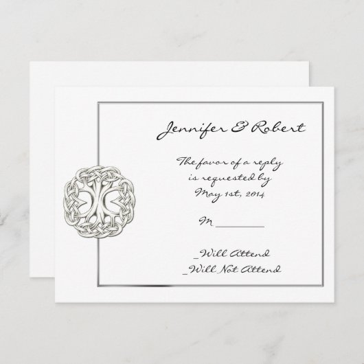 Celtic Tree of Life Response Kaart (Voorkant / Achterkant)