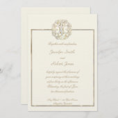 Celtic Tree of Life Thistle Wedding Invitation Kaart (Voorkant / Achterkant)