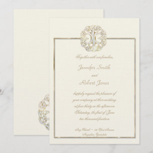 Celtic Tree of Life Thistle Wedding Invitation Kaart