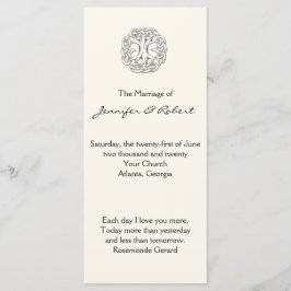 Celtic Tree of Life Trouwprogramma Programmakaart