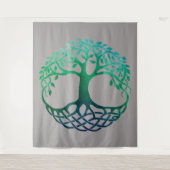 Celtic Tree of Life Waterverf Wandkleed (Voorkant)
