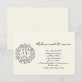 Celtic Tree of Life Wedding Rehearsal Kaart (Voorkant / Achterkant)