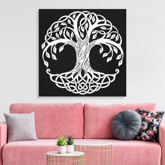 celtic tree wikkelde canvas afdruk (Insitu (Woonkamer))
