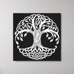 celtic tree wikkelde canvas afdruk