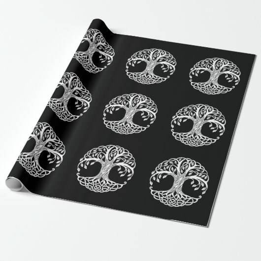 celtic tree wrapping paper cadeaupapier (Uitgerold)