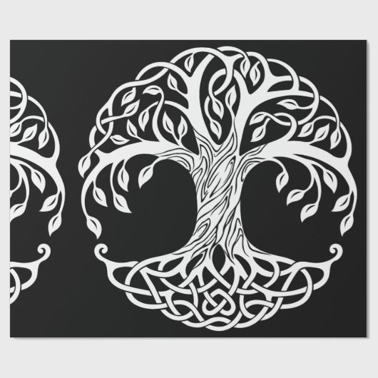 celtic tree wrapping paper cadeaupapier (Vlak)