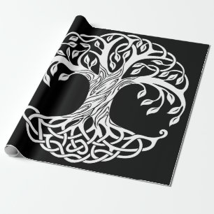 celtic tree wrapping paper cadeaupapier