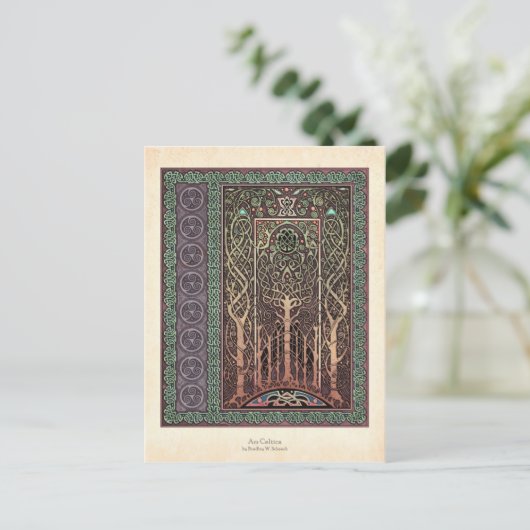 Celtic Trees Design Briefkaart (Staand voorkant)