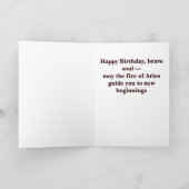 Celtic Tribal Aries Birthday Card Kaart (Binnen)