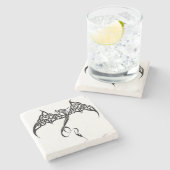 Celtic Tribal Dragon Stenen Onderzetter (Zijkant)