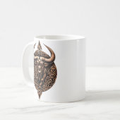 Celtic Tribal Taurus Zodiac Mug Koffiemok (Voorkant links)