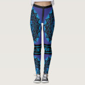 Celtic Tribal Throat Chakra Leggings (Voorkant)
