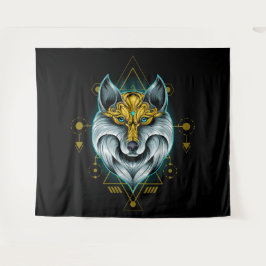 Celtic Tribal Wolf Wandkleed