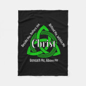 Celtic Trinity Kno St Patricks Prayer Christian  Fleece Deken (Voorkant)