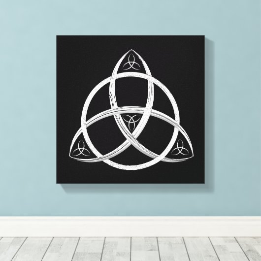 Celtic Trinity Knot Canvas Afdruk (Insitu (Houten vloer))