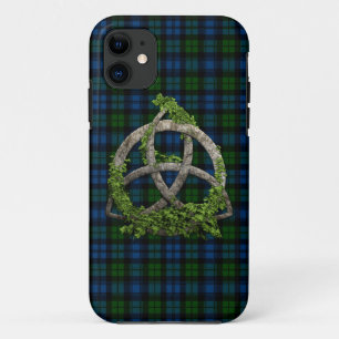 Celtic Trinity Knot en Campbell Militaire Tartan iPhone 11 Hoesje
