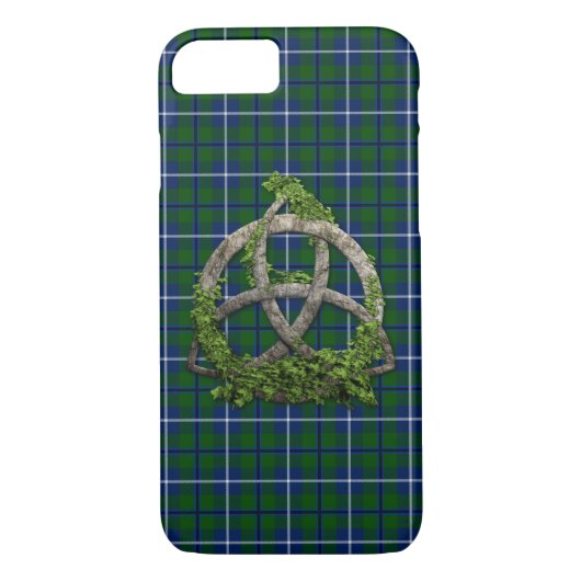 Celtic Trinity Knot en Clan Douglas Tartan Case-Mate iPhone Case (Achterkant)