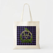 Celtic Trinity Knot en Clan Dunlap Tartan Tote Bag (Voorkant)