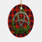 Celtic Trinity Knot en Clan Fraser Tartan Keramisch Ornament (Rechts)