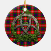 Celtic Trinity Knot en Clan Fraser Tartan Keramisch Ornament (Achterkant)